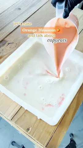 clearing the air 🫶 #copycats #imitationisthebestformofflattery #creatorcopycat #soapmakingtiktok #handmadesoap #smallbusinesstiktok #someoneiscopyingme #orangeblossomsoap #orangeblossoms #summersoaps #soapcuttingasmr 