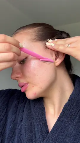 Literally the most satisfying skincare step ever> #skincare #faceshaving #skintok #beautytips 