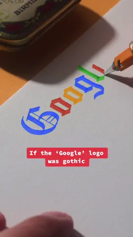 If the ‘Google’ logo was gothic #lettering #calligraphy #logodesign #google 