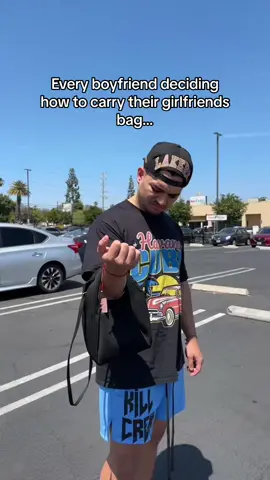 Holding my girlfriends purse 😂 #fyp #latina #couples #relateable 