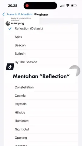 Replying to @qiaelkhalil10   . . . #texttone #textones #ringtones #ringtone #nadadering #hadaderingwhatssapp #ringtoneiphone #ringtonewhatsapplucu #texttone #nadaderingviral #tones #tone #music #musically #alarm #ring #ringer #bell #notification #notifications #notifwhatsapp #reflection #reflections 