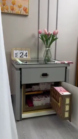你怎么能少了这么高科技的智能床头柜 家用保险柜呢？#床头柜 #保险柜 #智能家居 #居家好物 