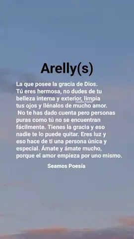 Arelly(s) 💜 #significadodenombres #arellys #arelly #poesia #nombresdeniña #poemas #seamospoesia 