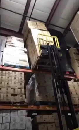 Fastest way to lose your job. #shipping #accident #job #gettingfired #shippinglift #fails #warehouse #lostmoney #loss 