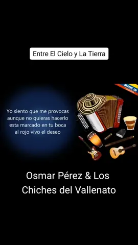 Entre El Cielo y La Tierra - Osmar Pérez & Los Chiches del Vallenato #osmarperez #loschichesvallenatos #vallenatoconsentimiento 