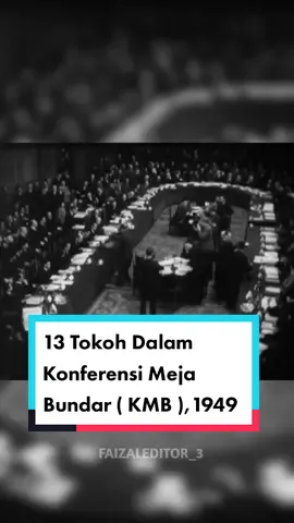 13 Tokoh Dalam Konferensi Meja Bundar ( KMB ) di Den Haag, Belanda, dari 23 Agustus hingga 2 November 1949 Dalam Konferensi Meja Bundar, delegasi Indonesia diwakili oleh Mohammad Hatta, Mohammad Roem, dan Prof Dr Soepomo. Pihak BFO yang merupakan kumpulan negara federal hasil bentukan Belanda di Indonesia dipimpin Sultan Hamid II dari Pontianak. Delegasi Belanda adalah Johannes Henricus van Maarseven yang saat itu menjabat Menteri Seberang Laut (Menteri Urusan Kolonial). KMB juga dihadiri perwakilan Komisi PBB untuk Indonesia atau United Nations Commission for Indonesia (UNCI), yakni Tom Critchley (Australia) Tujuan dari Konferensi Meja Bundar adalah untuk menyelesaikan sengketa antara Indonesia-Belanda, sekaligus memperoleh pengakuan kedaulatan Indonesia yang merdeka dan berdaulat. #FAIZALEDITOR_3 #TikTokImpact #konferensimejabundar #bunghatta #sejarahindonesia #pahlawanindonesia #fypシ 