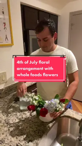 fourth of july floral arrangement - sundays are for self care #atx #floralarrangements #fourthofjuly #foryou 