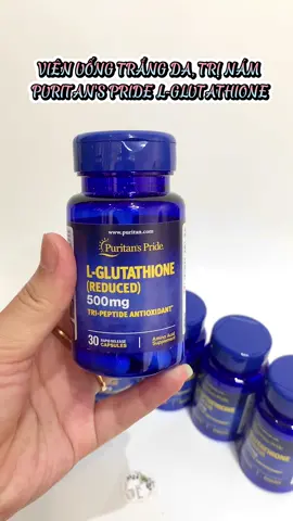 VIÊN UỐNG TRẮNG DA, TRỊ NÁM PURITAN'S PRIDE L-GLUTATHIONE 500MG #glutathione #puritan #tpcn #trắngda 