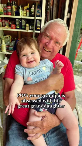 we live 4.5 hours away from eachother and everytime he sees Colbie he doesnt let her go  ive been telling myself we need to make a trip to surpise him, after seeing how he is with her we definitely need to do that  #grandpa #greatgrandpa #rainbowbaby #bonding #greatgrandparents #toddlers #baby #fyp #lovethem #grandparents #grandpasoftiktok 