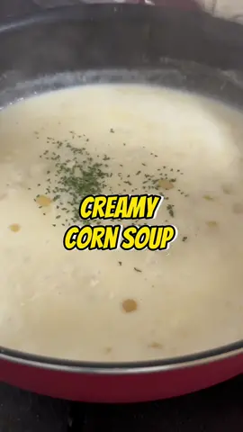 Quick and easy creamy corn soup. #cornsoup #CapCut #foryou 