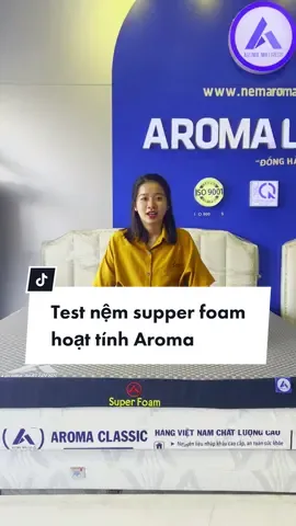 Test nệm supper foam hoạt tính Aroma #nemgiakho #goicaosu #gối #goilongvu #nemgiare #nembongep 
