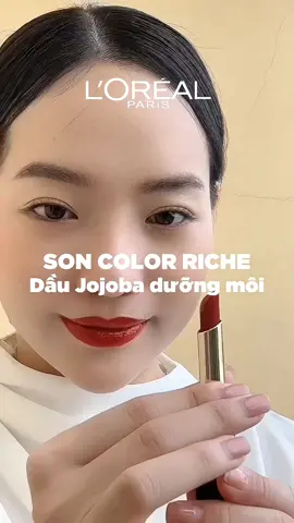 Ngoài lì 16h son còn có tinh dầu Jojoba giúp dưỡng mềm môi 💄. Follow L'Oréal Paris để cùng làm đẹp mỗi ngày nha #lorealparis_vn #GocLamDep #reviewlamdep #BeautyTok #muataitiktokshop #muataitiktok #makeup #oapbaslive #lonabas 