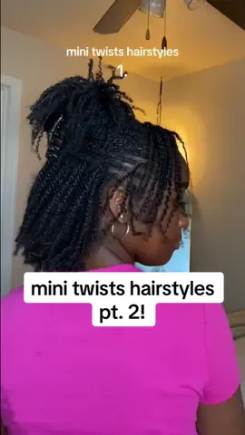 thank you all so much for 15k!🫶🏾🥹 I’ve been trying new cute styles with my mini twists, and these are a few of my faves!! #minitwists #fyp #naturalhairtiktok #type4hair 