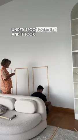 The final result is so freaking goood!!! Wouldve never thought #diyproject #diywallpaneling #diyframes 