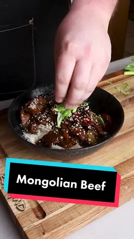 Another takeout staple, but this Mongolian Beef beats takeout any day  Ingredients:  2 NY strip steaks  3 tbsp corn starch  1 tbsp white pepper  3 green onions  2 Fresno chiles  2 inch knob of ginger  Vegetable oil to coat pan  1/2 cup brown sugar  1/2 soy sauce  1/4 cup water  2 tbsp rice vinegar  3 cloves garlic  Serve with white rice  Garnish with more green onions  #mongolianbeef #steak #beef #takeoutfood #osmosalt #osmopartner #chef #food #Foodie #fyp 