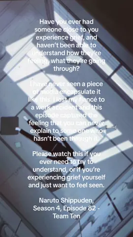 The greatest depiction of grief i have ever seen; the suffocating darkness, how the busiest place can seem SO quiet and lonely, the inability to do anything, how it feels like EVERYTHING in you wants to explode, especially your heart, then the exhausting emptiness that’s left after you have exploded  #grief #narutoshippuden #beautiful 