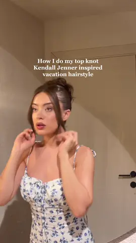 Die Produkte habe ich übrigens alle in meinem Amazon verlinkt 🫶🏻 #hairstyle #topknot #topknottutorial #kendalljennerlook #hairstyletutorial #hair #healthyhair #vacationhair 