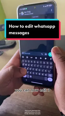 2 new whatsapp updates. How to link whatsapp from android to iPhone and How to edit whatsapp messages #whatsapp #whatsapptips #whatsapphacks #update #techtok #techtoktips #duncanzz #iPhone #android 