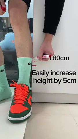 Easily increase height by 5cm,try it #tiktok #increaseheight #increase #height #insole #heightinsoles #sneakers #nikedunk 