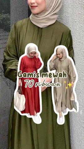 Gamis mewah cuma 70 ribuan🤧 #gamismurah #gamislinencrinkle #gamiscantik  
