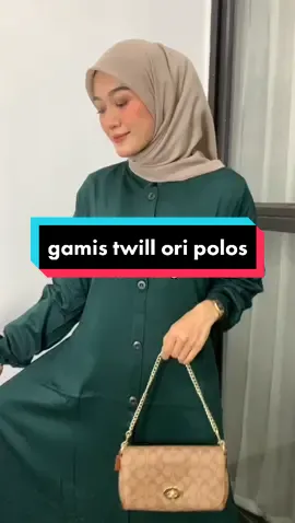 gamis twill ori polos warna hijau botol #gamistwillpekalongan 