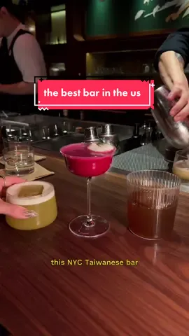 this #NYC Taiwanese bar was named the best bar in North America by #theworlds50best! we’re at #doublechickenplease in #LowerEastSide, getting some of the cocktails that helped them earn this spot! 🍸 the reservations here are snatched up quick, but they always hold the front room for walk ins! we recommend coming early to queue to snag a spot if you do!  📍: #doublechickenplease 115 Allen St, New York, NY 10002 #bestbar #nyclife #nycbars #nycfood #nyctok #nyctiktok #bestbarsnyc #bestbars #cocktails #worldsbestbar #newyork #newyorkcity #cocktailbarsinnyc #taiwanesefood 