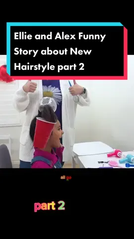 Ellie and Alex Funny Story about New Hairstyle part 2.#kids #funny #viral #candy #fyp #following #toycolor #baby #cute #tiktok #philippines #usa #color #capcut #life #music @toys and colors 