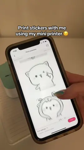 Printing transparent stickers 🥹 #miniprinter #stickerprinter #tiktokmademebuyit 