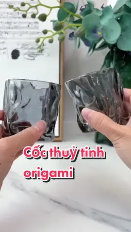 Cốc thuỷ tinh origami phong cách, thiết kế độc đáo #cốc #cocthuytinh #cocthuytinhorigami #cocthuytinhdecor #cocthuytinhdep 