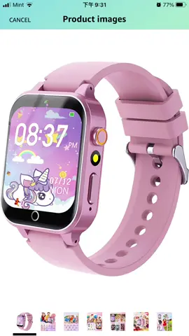 $12  Brand-new  Smart Watch for Kids Gift for Girs Toys Age 6-8, Kids Watch for Girls Boys 8-10 with Video Camera Music Player Educational Birthday Gifts for 6 7 8 9 10 11 12 Year Old Boys (Pink)