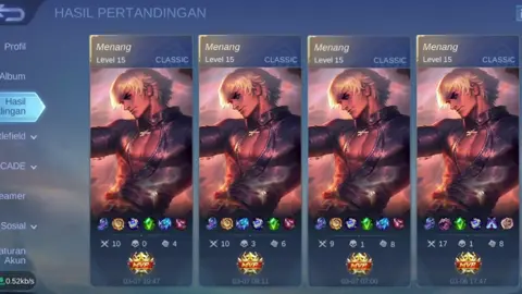 Auto winstreak gusion #winstreak #gusion #kof #mlbb 