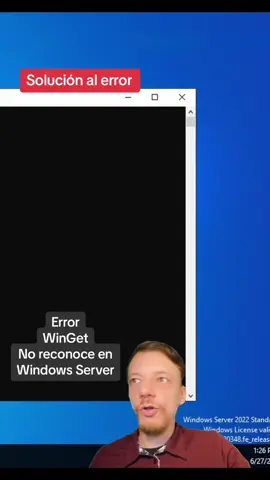 Repara error de winget. Comando no se reconoce en windows server 2022. #windows #windowsserver #winget #powershell