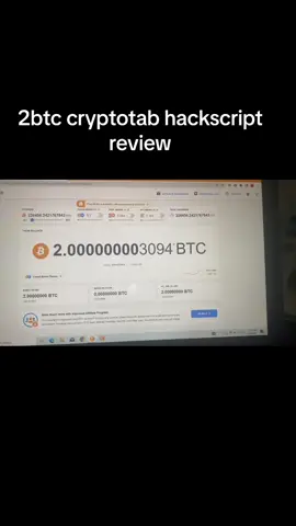 2btc cryptotab hackscript review ✅✅.         #freebitcoinminer #cryptotabbrowser #bitcoinscript #bitcoin #freebitcoinmining #bitcoinmining 