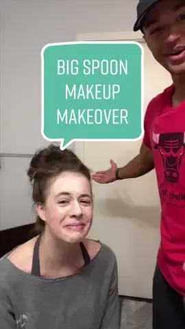 Replying to @reaganshirk sooo Big Spoon is obsessed with the pink makeup brush and I should never play poker 😅 #couple #makeover #makeuptutorial #couplegoals #couplecomedy #relationshipgoals #bigspoon #bigspoonlittlespoon #bigspoonlittlespoonchallenge #relatable #couplemakeup #couplemakeupchallenge #humor #grwm #acupofcody #comedy #fyp #fy #viral 