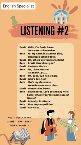 #kursusonlinebahasainggris #kursusgratis #bahasainggrispemula #speaking #speakenglish #conversation #percakapanbahasainggris #englishspecialist #listening #kursusbahasainggris #englishconversation 