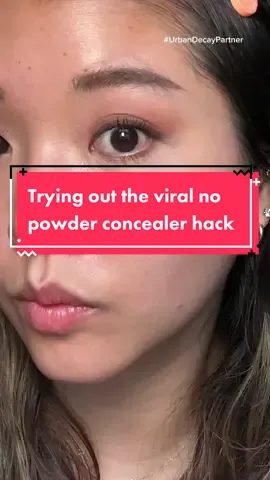 #UrbanDecayPartner trying the NO powder concealer hack on my oily skin😳 @urban decay  #makeuphack #concealer #beauty #makeup #concealerhack #urbandecay #settingspray #oilyskin #makeuphack #allnighter #UDQuickie #undereyecircles 