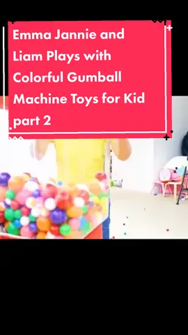 Emma Jannie and Liam Plays with Colorful Gumball Machine Toys for Kids.#kids #color #candy #anime #toys #baby #fyp #cute #popular #trending #following #capcut #tiktok @toys and colors 