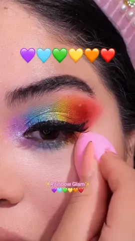 ✨🌈Rainbow Glam🌈✨  #makeuptutorial #makeup #makeupinspo #rainbowmakeuplook #rainbowglam #makeupinspiration #eyeshadowtutorial #eyeshadowlook #howtodoeyeshadow #easymakeuptutorial #easyeyeshadowtutorials #colorfuleyeshadow 