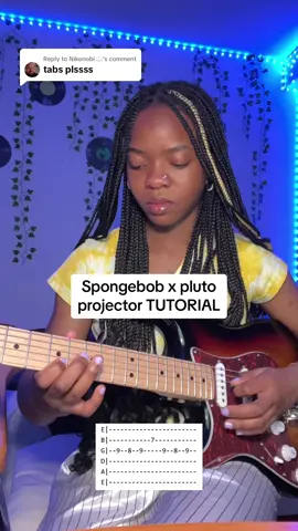 Replying to @Nikenobi☁️   #beccasmelodies #spongebobsquarepants #plutoprojector #rexorangecounty #guitartutorial #guitartabs #donnermusic #fyp 
