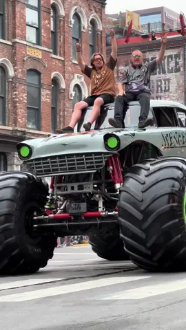 Parade of Trucks down Broadway 🎸 #Nashville #MonsterJam #monstertruck #parade #Motorsport #fyp