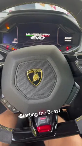 Lambo startup 🏎️💨🐂 #lambo #lamborghini #huracan #supercar #v10 @Zo 