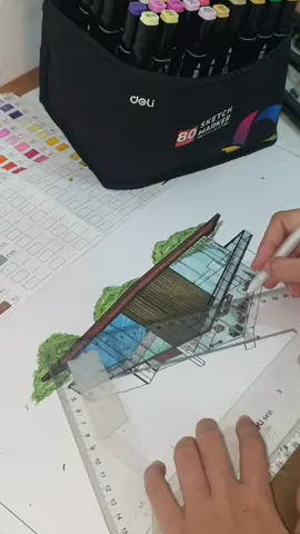 #fyp #alcoholmarkarkers #marker #architecturematerials #architecturedesign #artmaterials #architecture #delimarker #sketchmarker 