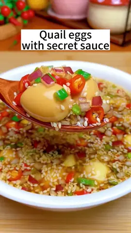 The creamy egg yolks, the umami bomb in your mouth with a balance of sweetness, saltiness and some spice.#quaileggs #secretsauce #tiktokfood #Foodie #yummy
