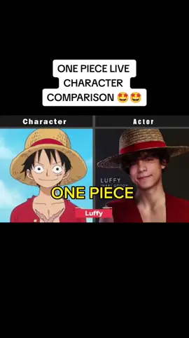 ONE PIECE LIVE CHARACTER COMPARISON 🤩🤩 #onepiece  #onepieceliveaction  #liveactionanime  #liveaction 