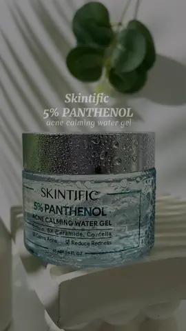 5% Panthenol Acne Calming Water Gel ✨ Ingin melembabkan kulit sekaligus merasakan cooling sensation dari tekstur WATER-BURST? Go checkout Water Gel Moisturizer terbaru Skintific! ✅ Ectoin ✅ 5X Ceramide ✅ Centella Siapa aja di sini yang udah cobain? Apa hal favorit kamu dari water gel moisturizer ini? 😍 #skintificid #skintificindonesia #skincareroutine #skincareindonesia 
