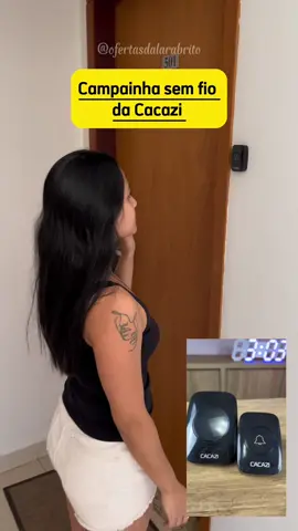 Mais prática que essa, só duas dessa 😁  ➡️ Campainha sem fio e à prova d’água  ➡️ O link está nos comentários  ➡️ Curte, comente e compartilhe esse perfil com os amigos  #campainha #cacazi #amazon #produt #util #achadinhos 