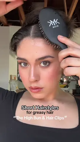 Replying to @>:) for day 5 hair 🎀 #greasyhairstyles #shorthair #oilyhairhairstyle 