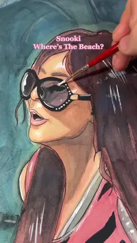 one of my favorite Jersey Shore moments - Snooki yelling “Where’s the beach?” #snooki #jerseyshore #painting 