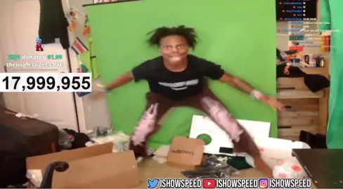 Ishowspeed 18 million subscriber celebration… #ishowspeed #youtube #18millionsubscribers #meme #funny #facedive 