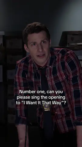 this scene literally lives in my head rent-free #iwantitthatway #brooklynninenine #brooklyn99 #b99 #backstreetboys #nbc #tv stream on @Peacock 